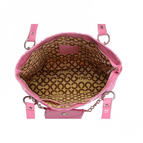 Coach Whimsy Logo Medium Pink Totes EHU | Women